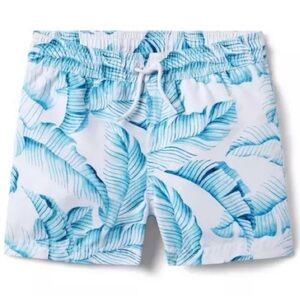 Janie and Jack Boys Palm tropical Leaf Swim Trunks Size 2T